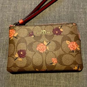 Authentic Coach Floral Wristlet